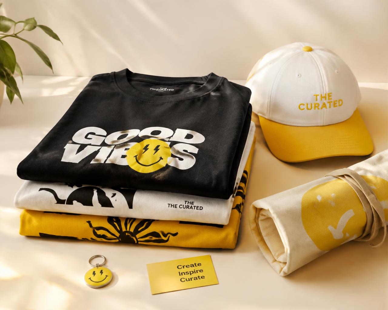 Custom printed shirts, hat and canvas